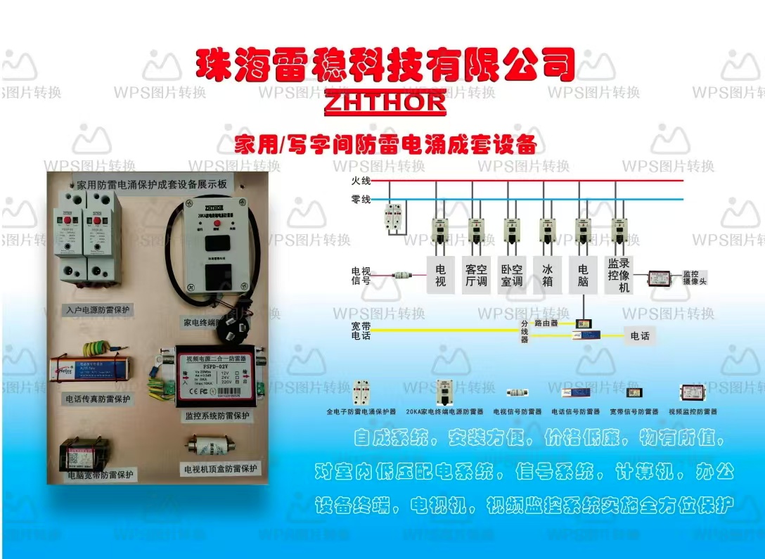 家用/写字间防雷电涌成套设备）